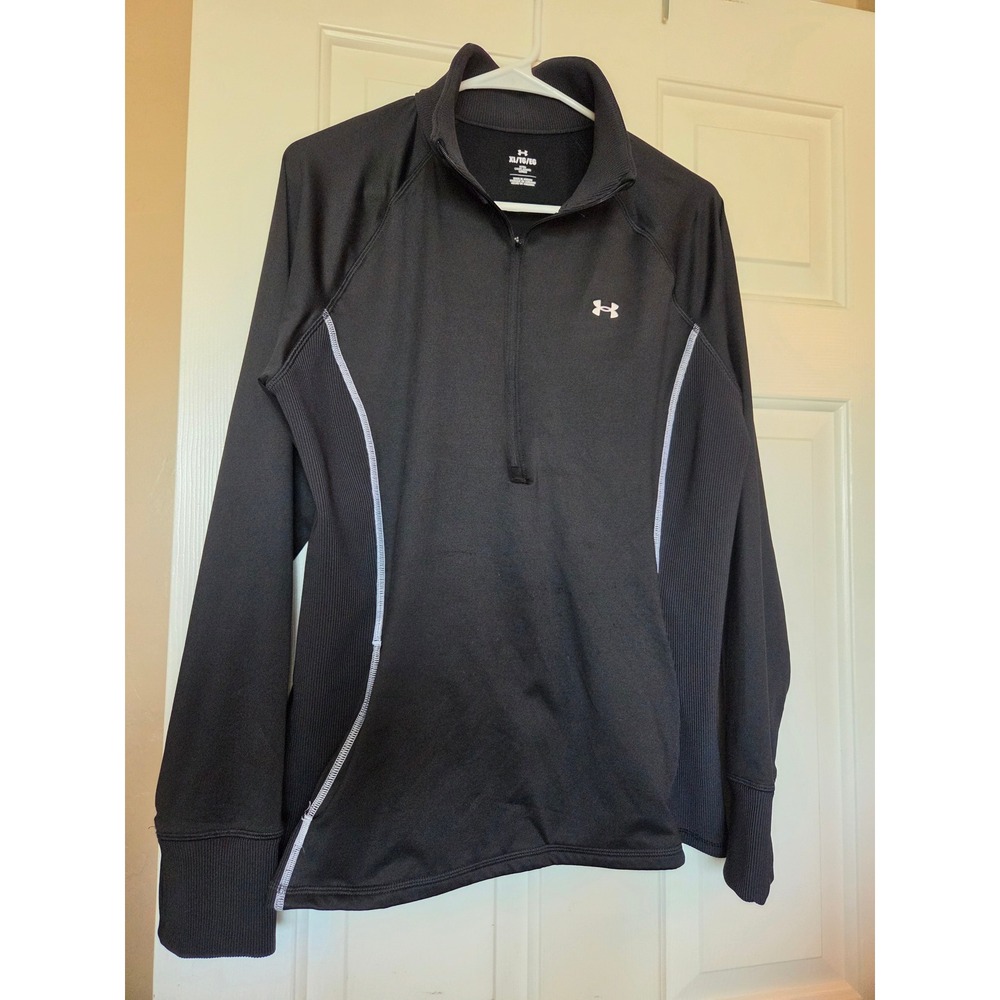 Under Armour ColdGear Womens XL Black 1/4 Zip Pullover Jacket
